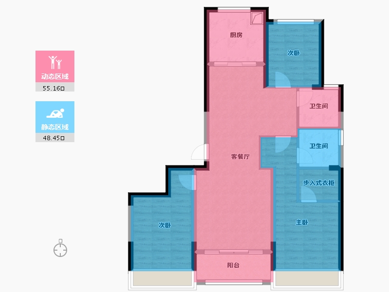 浙江省-温州市-首府壹号-110.40-户型库-动静分区