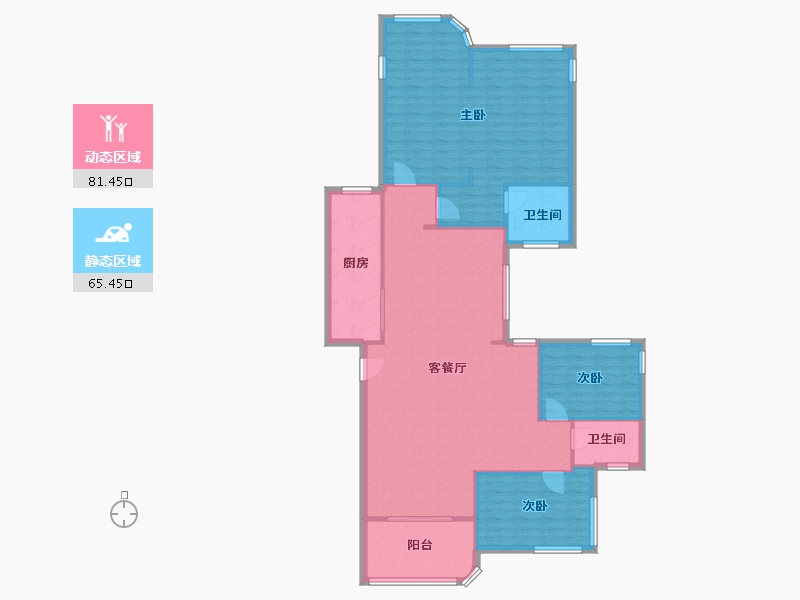 广东省-珠海市-东方佳景-145.00-户型库-动静分区