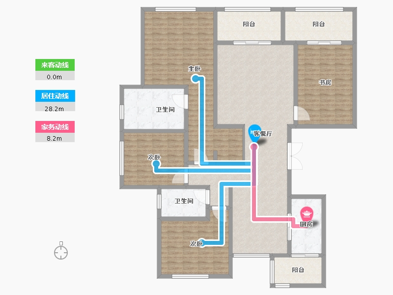 陕西省-西安市-白桦林溪-179.12-户型库-动静线