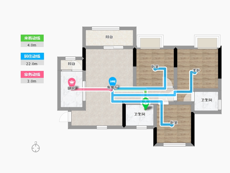 四川省-宜宾市-南溪区平安新城-A区-73.89-户型库-动静线