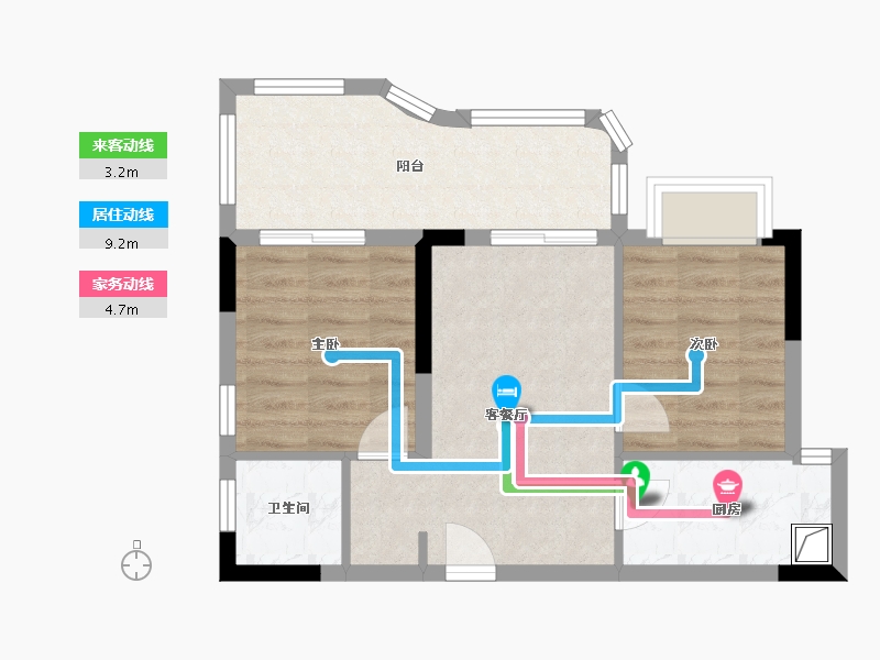 四川省-眉山市-印象中铁时光城一期-53.92-户型库-动静线