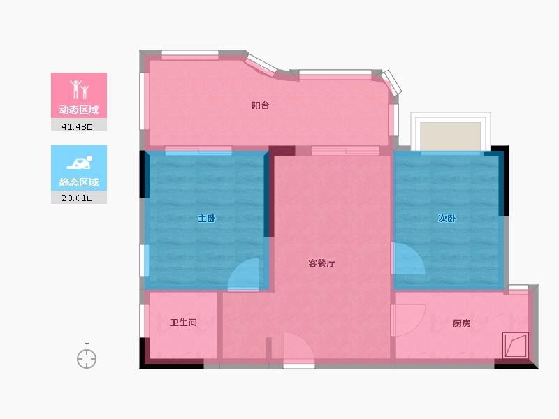 四川省-眉山市-印象中铁时光城一期-53.92-户型库-动静分区