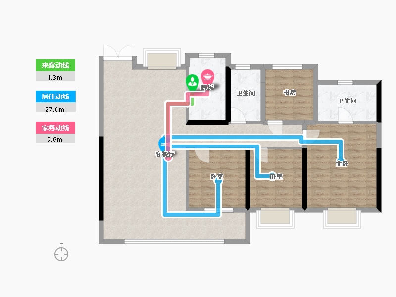 浙江省-温州市-卓越城-111.20-户型库-动静线