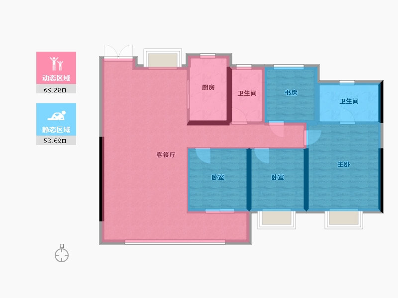 浙江省-温州市-卓越城-111.20-户型库-动静分区