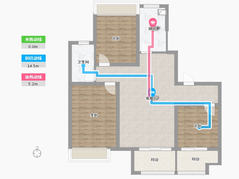 江苏省-扬州市-扬州启迪科技城创新楼-87.21-户型库-动静线