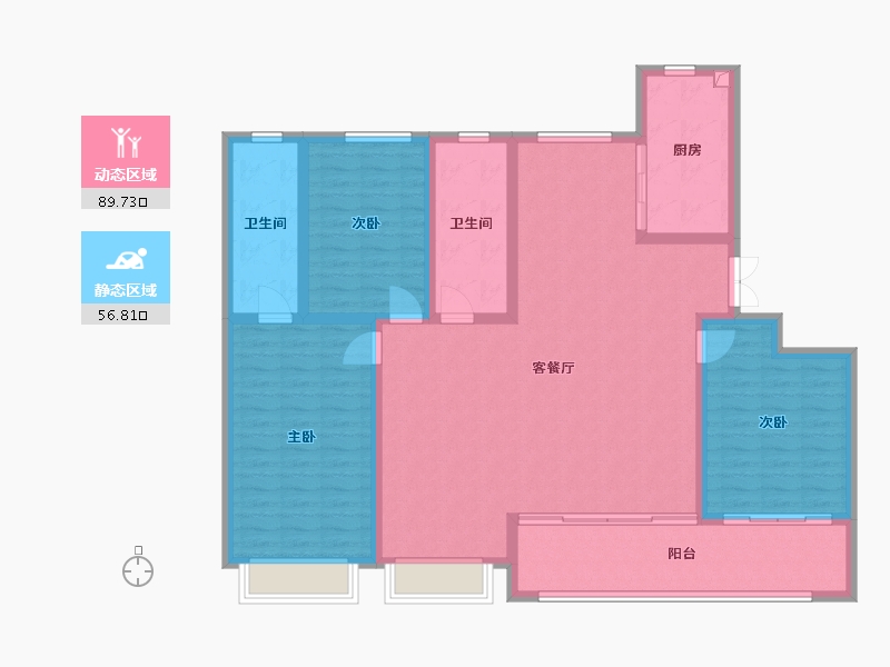 山东省-潍坊市-东方天韵-133.00-户型库-动静分区