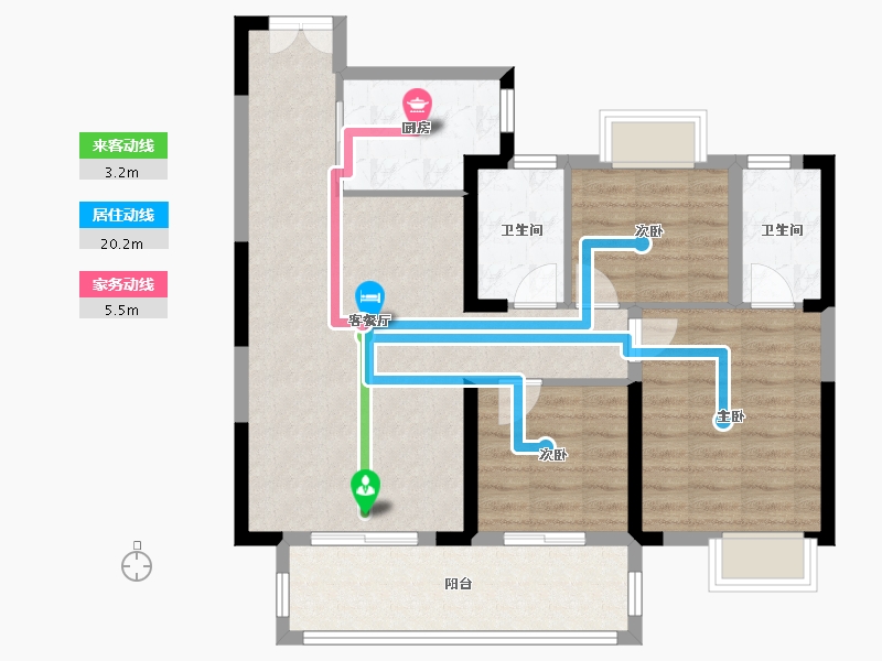 湖北省-宜昌市-时代印-92.94-户型库-动静线