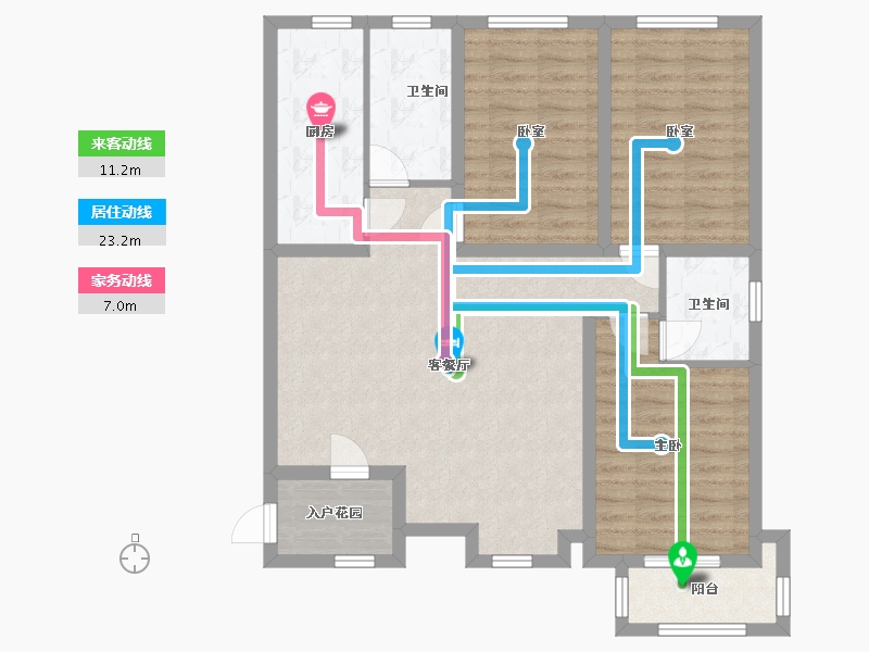 河北省-石家庄市-天山翡丽公馆-107.75-户型库-动静线