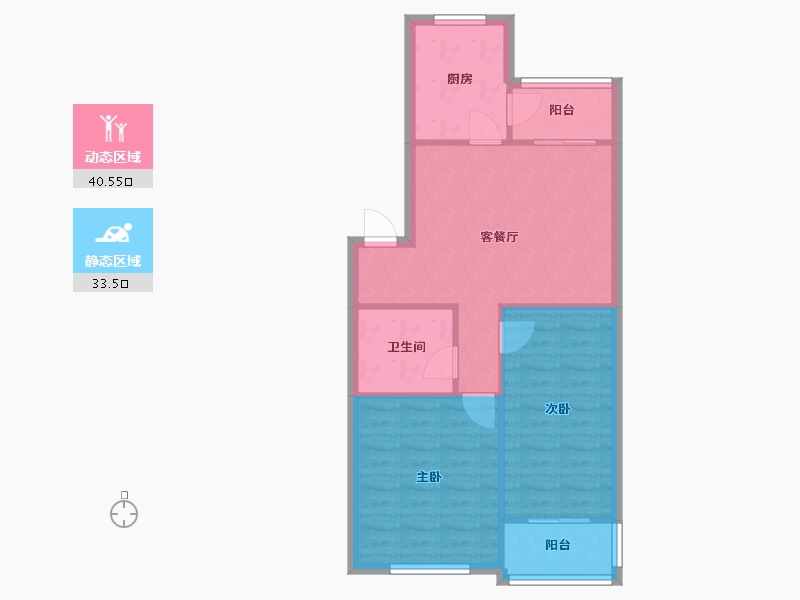 天津-天津市-堤南里-63.92-户型库-动静分区