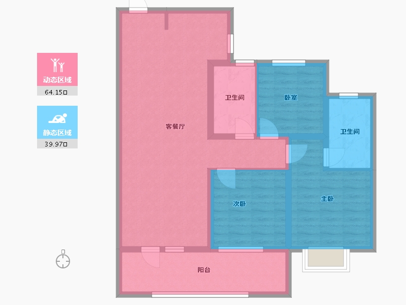 山东省-青岛市-中海寰宇时代雲境-93.00-户型库-动静分区