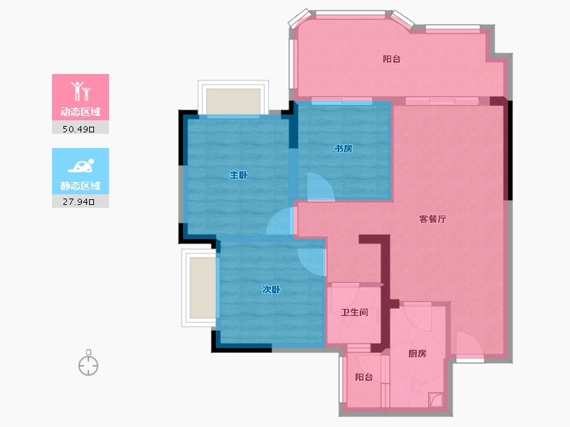 四川省-眉山市-印象中铁时光城一期-80.00-户型库-动静分区