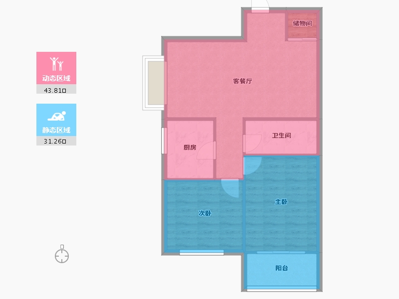 山东省-青岛市-花好月圆-77.07-户型库-动静分区