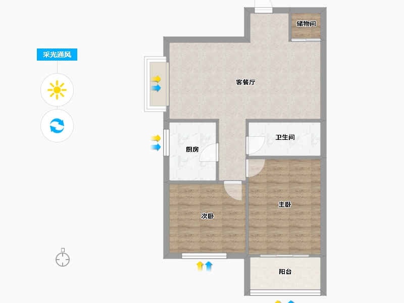 山东省-青岛市-花好月圆-77.07-户型库-采光通风