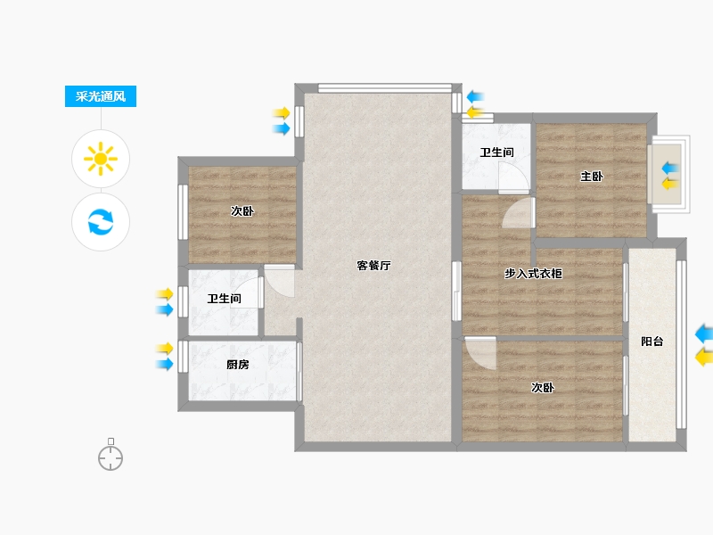 浙江省-嘉兴市-善智苑-100.80-户型库-采光通风