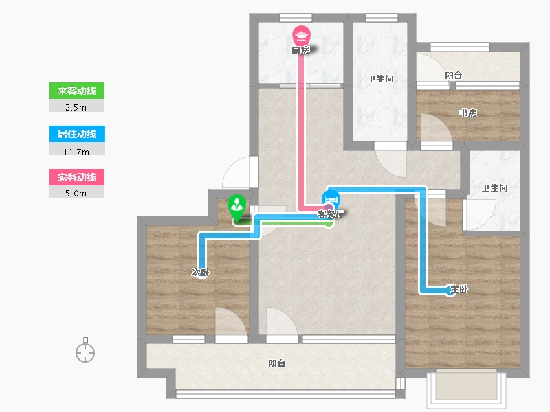 山东省-青岛市-兴华悦府-75.00-户型库-动静线