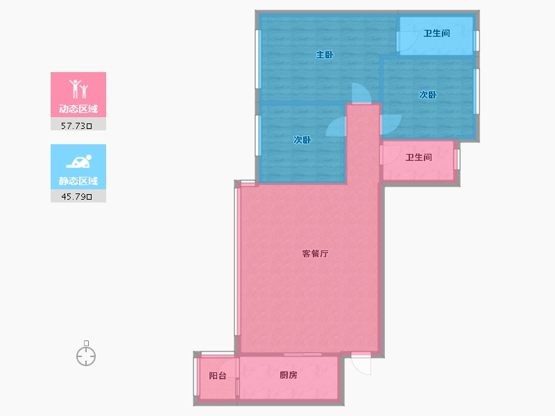 四川省-成都市-保利大都汇-熙汇-95.00-户型库-动静分区