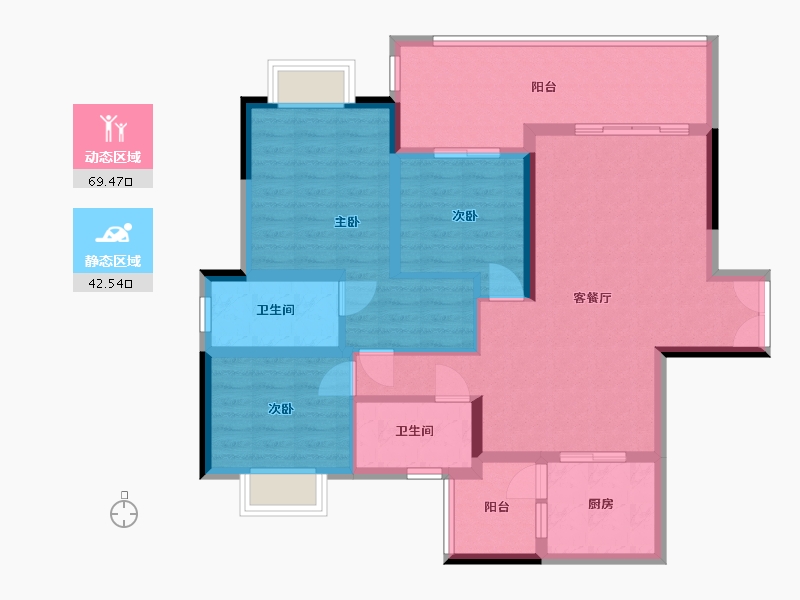 贵州省-黔西南布依族苗族自治州-鑫凯桔山湖-102.40-户型库-动静分区