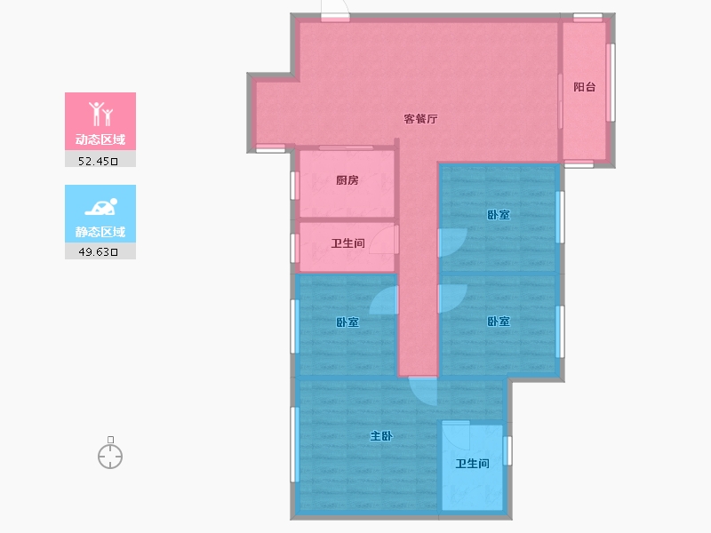 广西壮族自治区-南宁市-金水湾花园-北区-107.58-户型库-动静分区