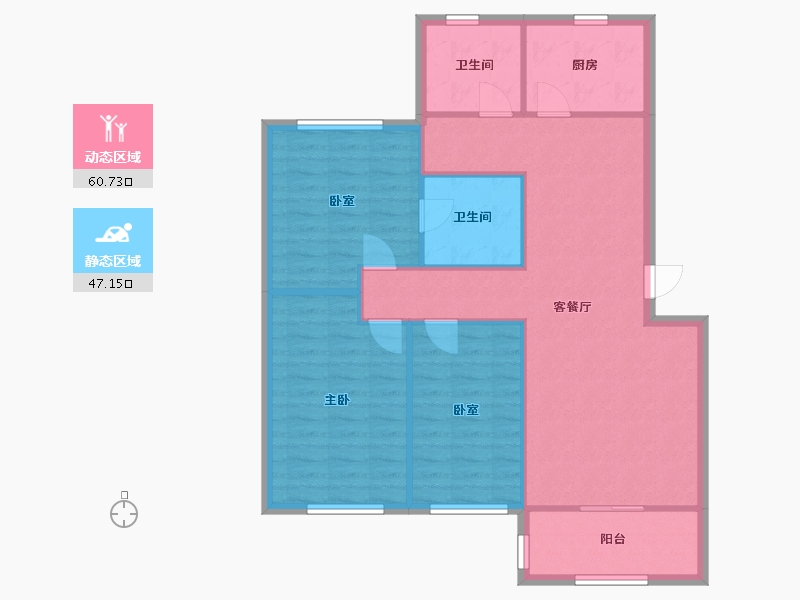 四川省-成都市-棠湖家苑-112.60-户型库-动静分区