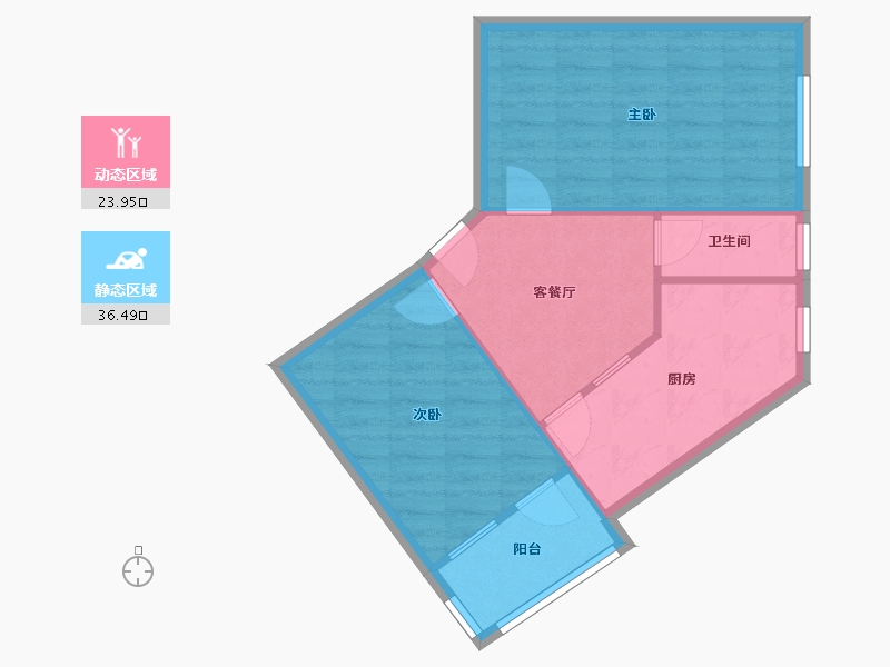 山东省-济南市-昆仑街小区-55.12-户型库-动静分区