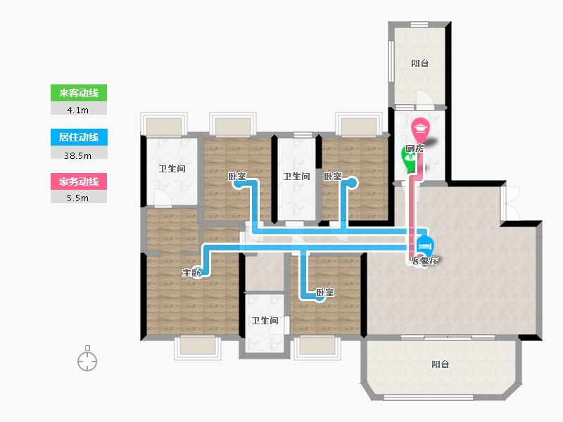 四川省-成都市-人居锦城峰荟荟瑞阁-155.20-户型库-动静线