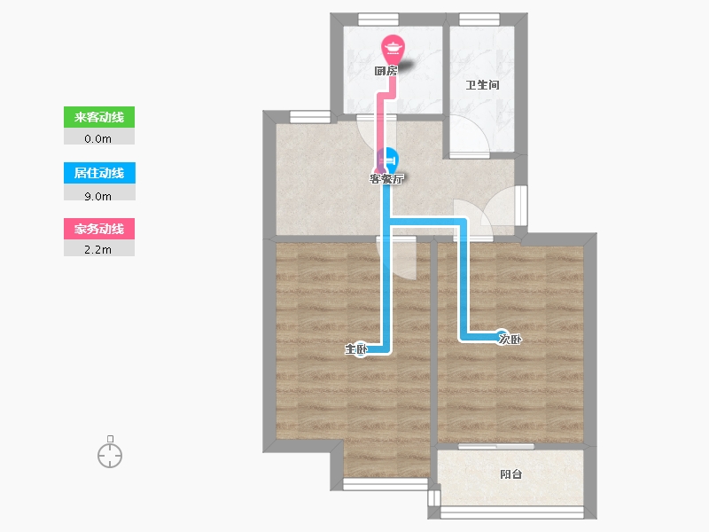 浙江省-杭州市-香积寺巷小区-43.38-户型库-动静线