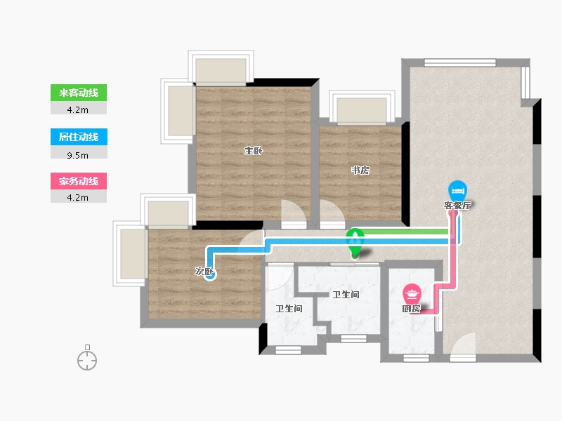 四川省-成都市-东骏湖景湾-71.20-户型库-动静线