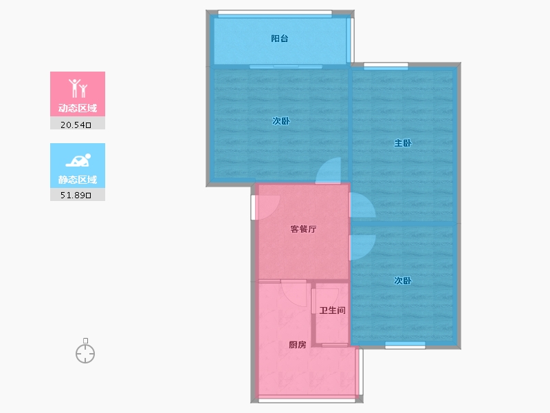 四川省-成都市-武成大街小区-63.90-户型库-动静分区