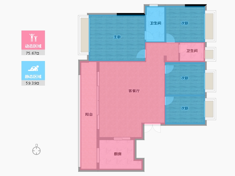 重庆-重庆市-保亿御景玖园-127.20-户型库-动静分区