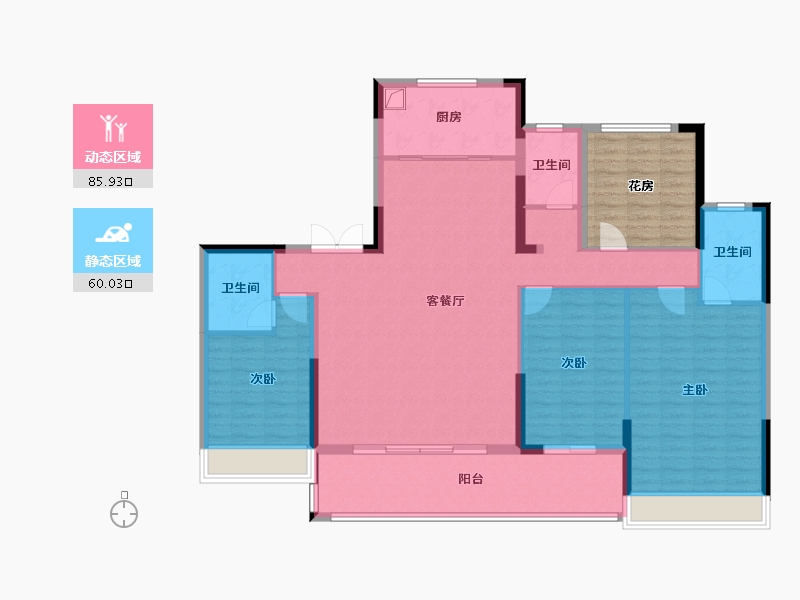 湖南省-郴州市-玖樾府-148.00-户型库-动静分区