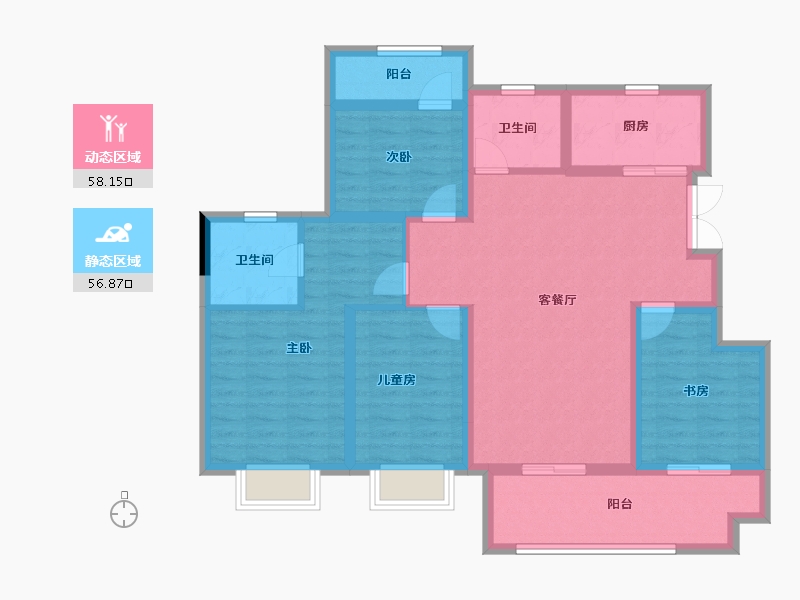 江西省-南昌市-市政公用城-107.63-户型库-动静分区