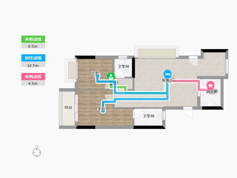 浙江省-杭州市-中天宸望-71.20-户型库-动静线