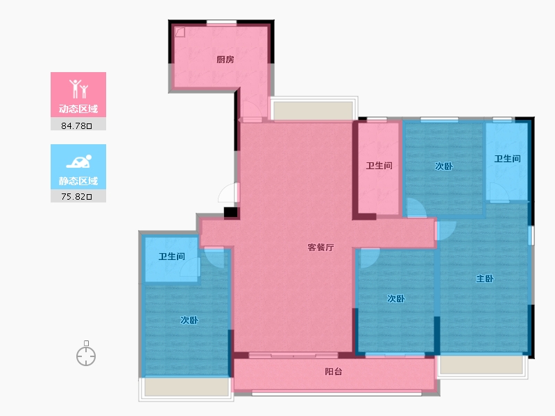 山西省-忻州市-华悦壹号院-150.74-户型库-动静分区