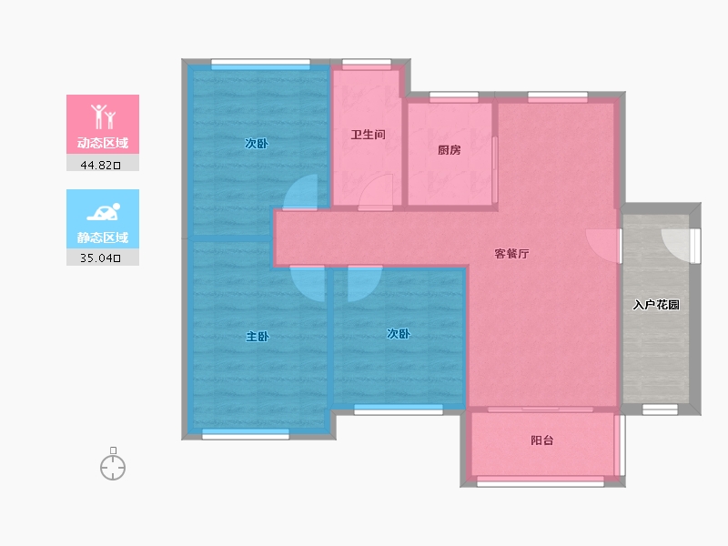 广东省-惠州市-德丰凯旋城-北区-69.10-户型库-动静分区