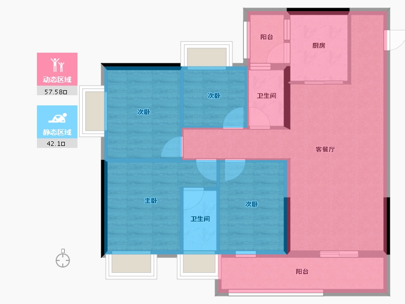 广东省-梅州市-天赋江南-99.48-户型库-动静分区