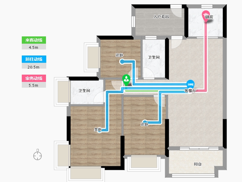 广东省-佛山市-涛汇尚品-84.80-户型库-动静线