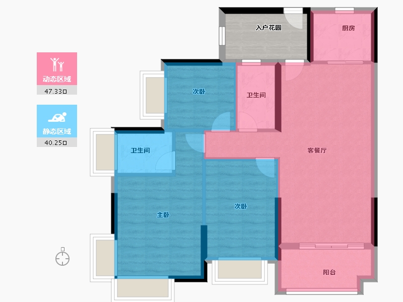 广东省-佛山市-涛汇尚品-84.80-户型库-动静分区