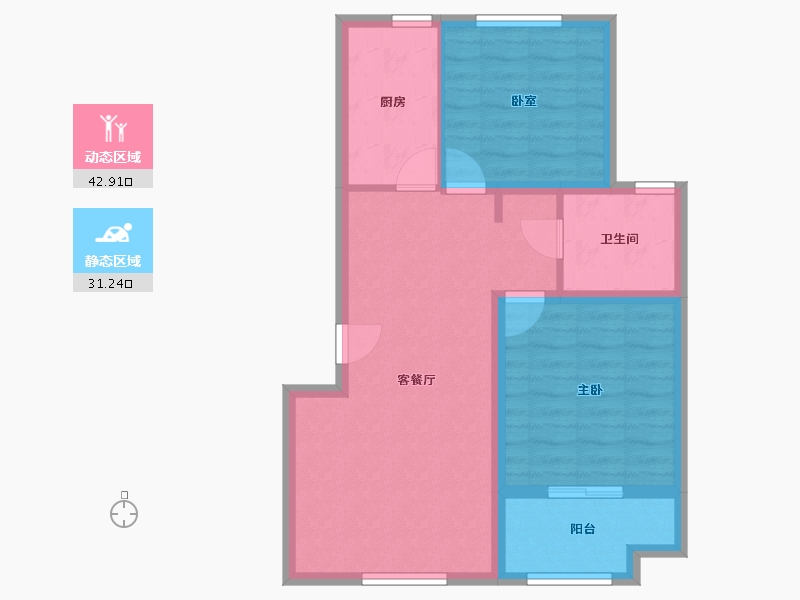 上海-上海市-宜浩欧景236弄-65.99-户型库-动静分区