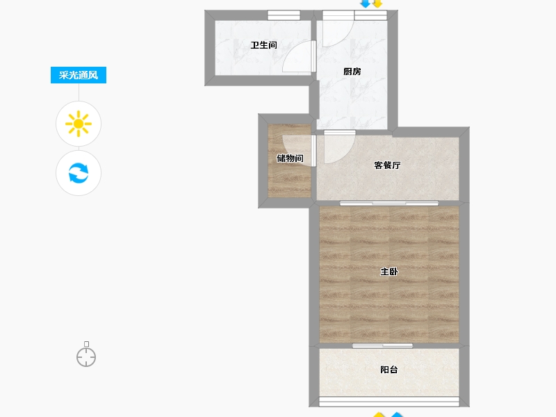 上海-上海市-桃源新村-32.30-户型库-采光通风