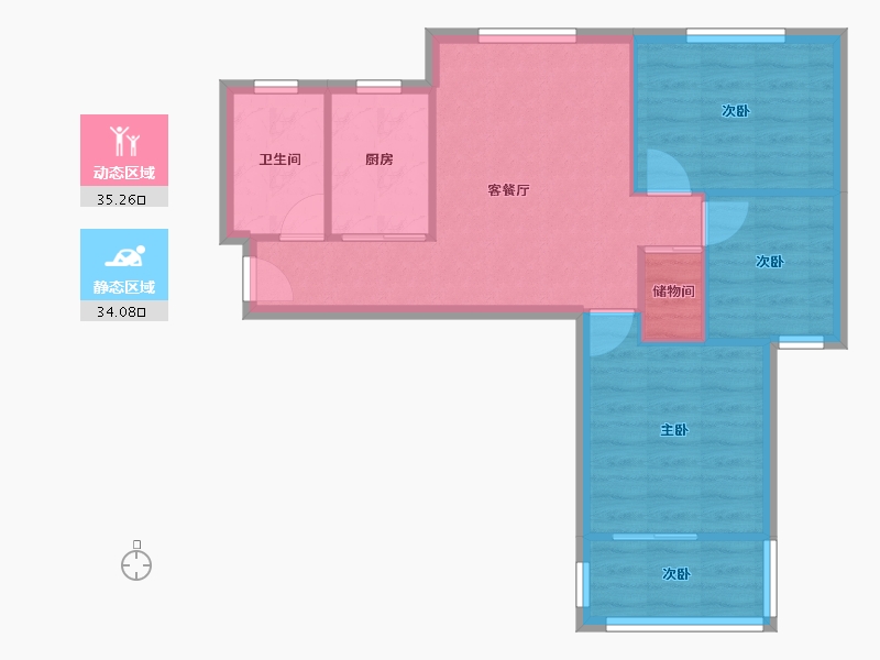 上海-上海市-三林世博家园-C区-76.00-户型库-动静分区