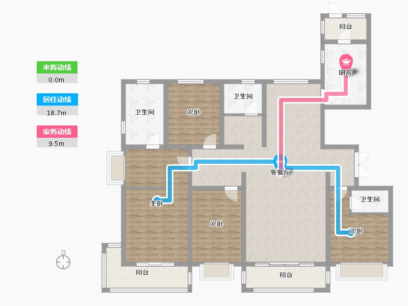 河南省-郑州市-金叶嘉苑-180.00-户型库-动静线