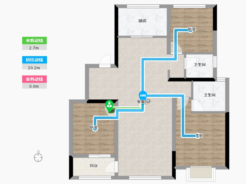 山东省-济宁市-能源蓝城·春风仁里-92.61-户型库-动静线