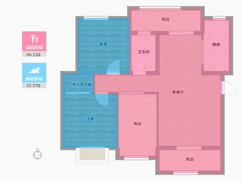 广西壮族自治区-北海市-书香水韵-72.80-户型库-动静分区