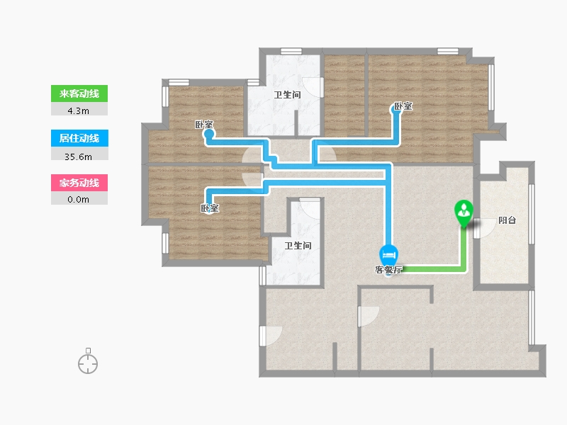 四川省-成都市-蓝山国际-135.00-户型库-动静线