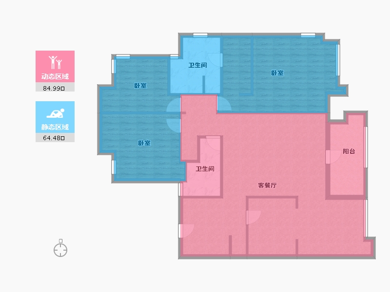 四川省-成都市-蓝山国际-135.00-户型库-动静分区