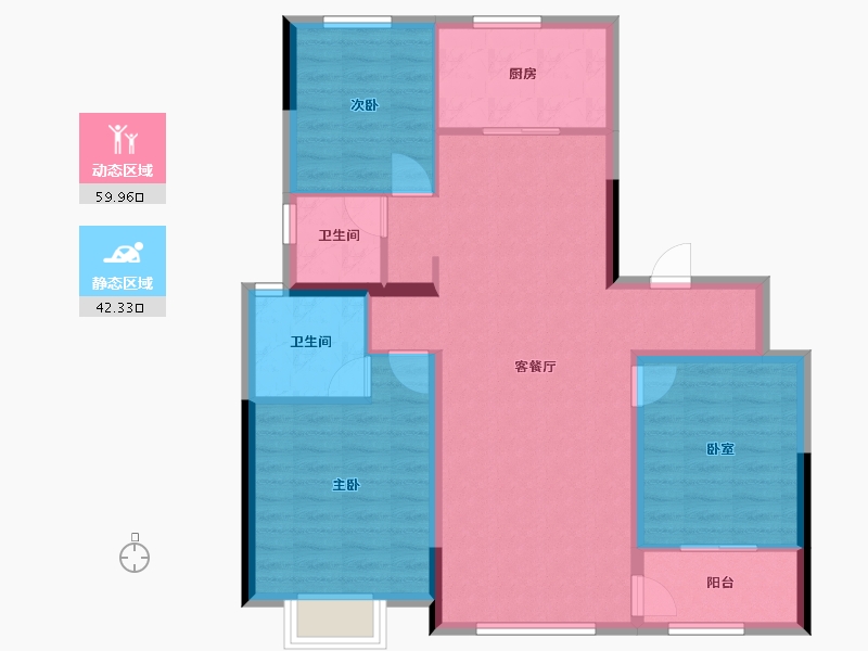 山东省-济宁市-能源蓝城·春风仁里-92.21-户型库-动静分区