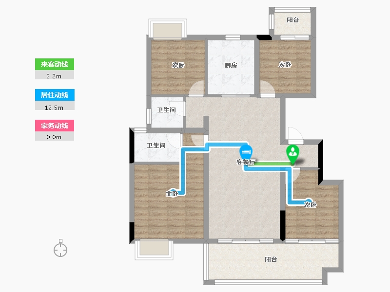 湖南省-长沙市-碧桂园阅山境-101.61-户型库-动静线