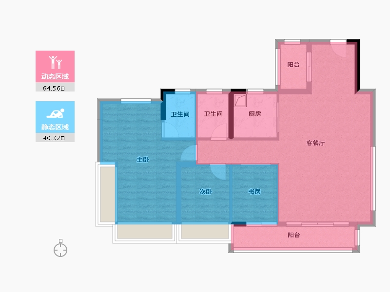 广东省-广州市-保利花语和岸-86.00-户型库-动静分区