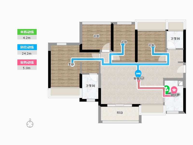 广东省-中山市-越秀建发·玺樾珺樾-90.41-户型库-动静线