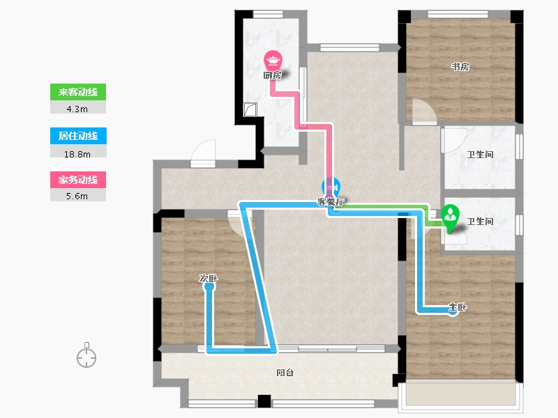 山东省-东营市-海通·公园里-109.67-户型库-动静线